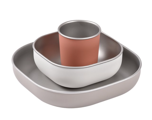 [538685] Beaba | Eetset RVS Terracotta 3-delig 