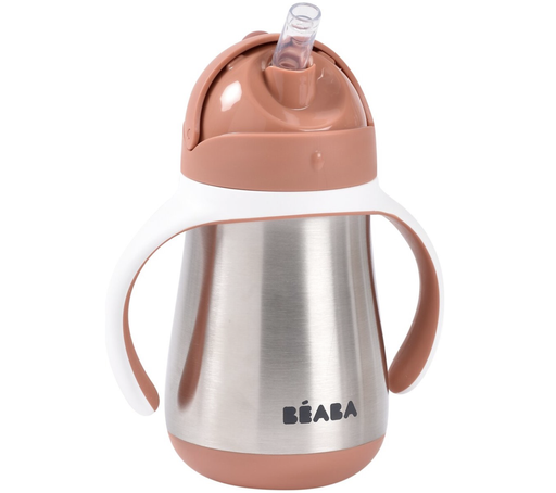 [538688] Beaba | RVS drinkbeker met rietje 250ml terracotta
