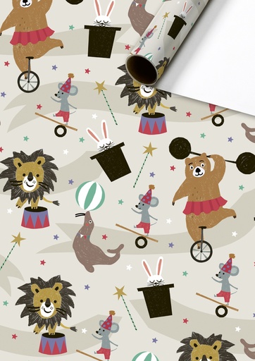 [538760] Stewo | Papier Matteo Beige Inpakpapier Circus