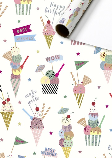 [538800] GESCHENKPAPIER | ROL | 70x1.5 | Gelato Wit