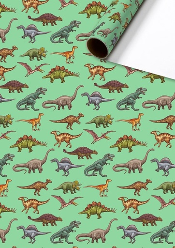 [538824] GESCHENKPAPIER | Rol | 7x2 | Saurus Groen