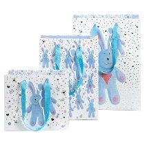 [538927] GESCHENKZAK | Konijn | Blauw | 22x30x11cm  