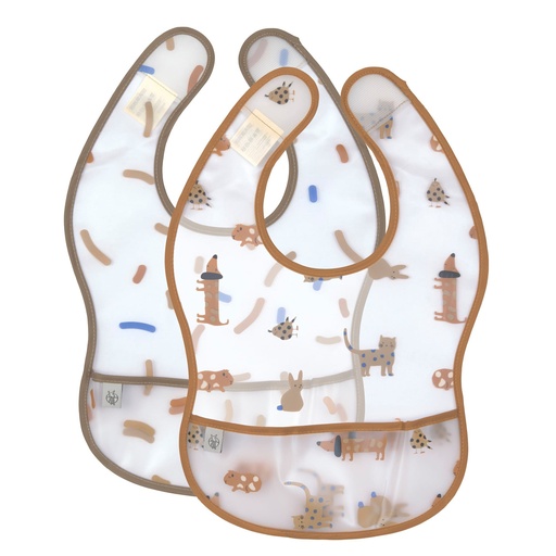 [539094] Laessig | Slabbetje Eva Bib Little Mateys Royal Blue Waterdicht 2-pack