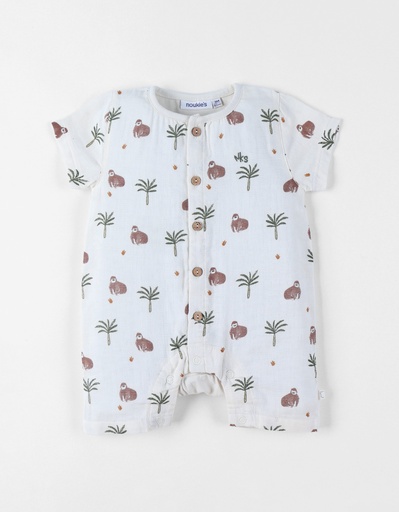 Noukies | Jumpsuit Cute Gorilla All Over Aap Wit