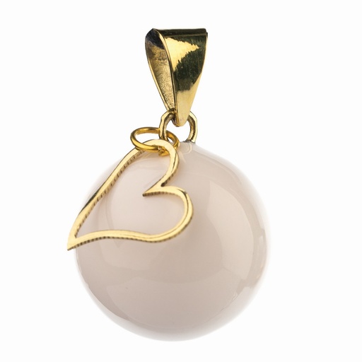 [539548] Bola | Zwangerschapsbelletje White with Heart Charm