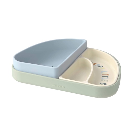 [539574] Laessig | Eetset Happy Fruits Lemon Bordenset Siliconen 3-pack