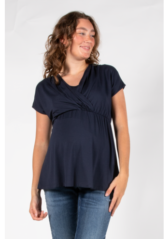 Love2Wait | T-shirt vr Borstvoeding EcoVero  Navy