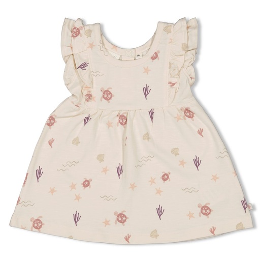 Feetje | Jurk ruches AOP - Starfish Wishes