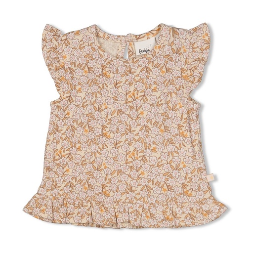 Feetje | T-shirt ruches AOP - Flower Field