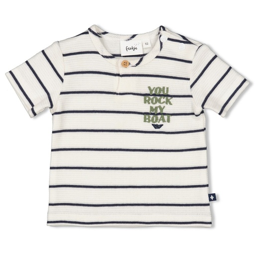 Feetje | T-shirt streep wafelstructuur - Rock My Boat