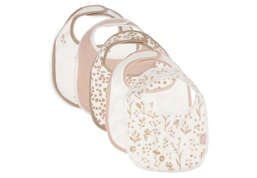 [543516] Jollein | Slabbetje Bloomy Jersey Waterproof 5-pack