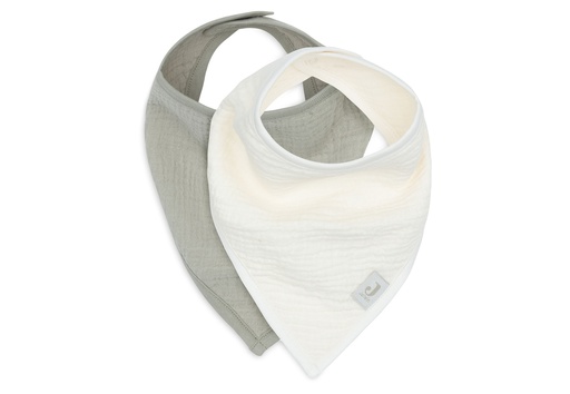 [543523] Jollein | Slabbetje Bandana Hydrofiel Olive Green/Oatmeal 2-pack