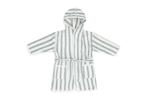 [543818] Jollein | Badjas Terry Stripe Sea Green 1-2Y Gestreept Groen/Wit
