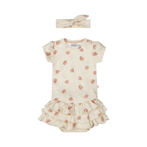 Dirkje | Outfit Girls Sweet Off white 2-delig + Haarband