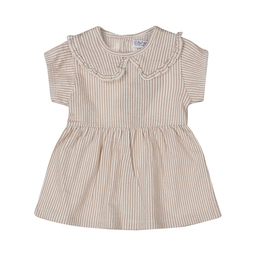 Dirkje | Jurk Girls Little Flowers Brown