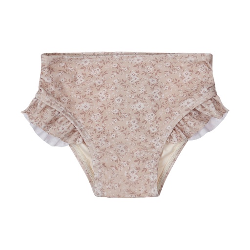 Dirkje | Zwemslip Girls Little Flowers Beige