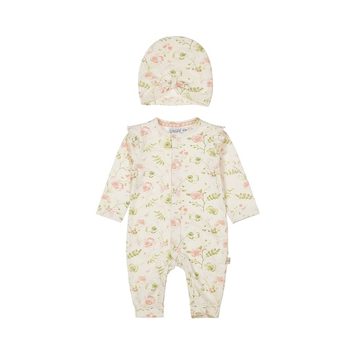 Dirkje | Kruippak Girls Fresh Off white + Muts