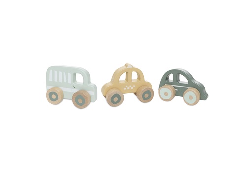 [544444] Jollein | Houten Auto Op Wielen 3-pack