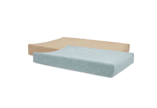 [544472] Jollein | Waskussenhoes Sea Green/Biscuit Badstof 50x70cm 2-pack