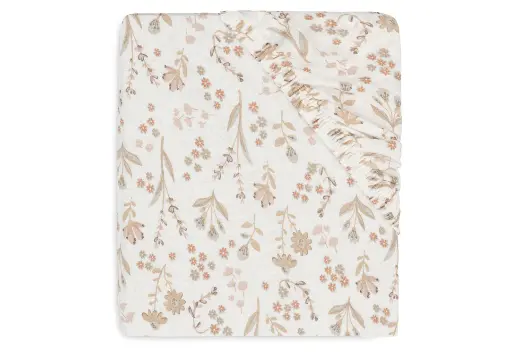 [544496] Jollein | Hoeslaken Bloomy Jersey 70/75x140/150cm 