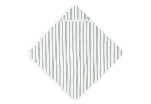 [544514] Jollein | Badcape Terry Stripe Sea Green 75x75cm