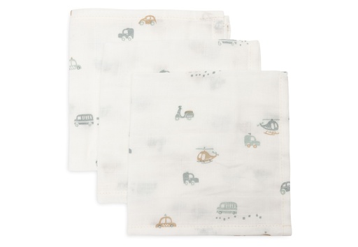 [544558] Jollein | Monddoekje On The Go 31x31cm 3-pack