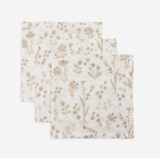 [544559] Jollein | Monddoekje Bloomy Tetra Doek 31x31cm 3-pack