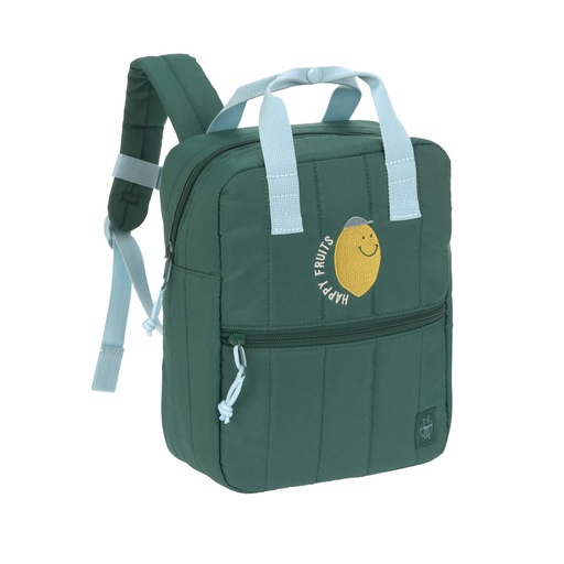 [545140] Laessig | Rugzak Little Gang Lemon Dark Green Mini Square Backpack 20,5x11x27cm