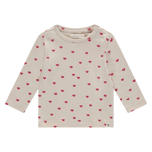 A Tiny Story | T-shirt Pearl All Over Hearts
