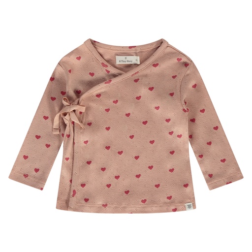 A Tiny Story | T-shirt Dusty Coral All Over Hearts