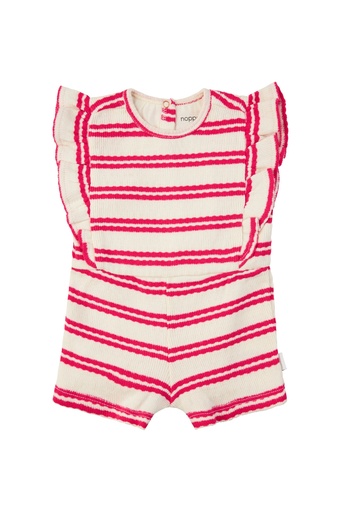 Noppies | Kruippak Girls Mogul Stripe Pattern Pink