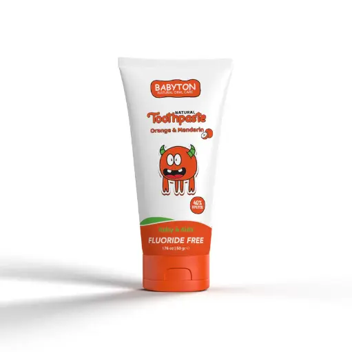 [546189] Babyton | Tandpasta Natuurlijke Tandpasta met Sinaasappel en Mandarijn Smaak 50g