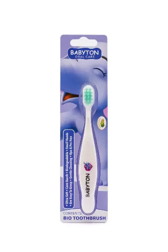 [546202] Babyton | Tandenborstel Bio Tandenborstel Zachte Haartjes Olifant