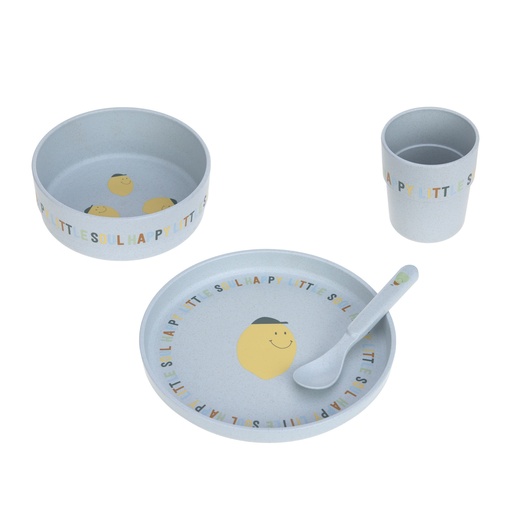[546249] Laessig | EETSET, Dish Set, Happy fruits Lemon PP/Cellulose, 4 delig  