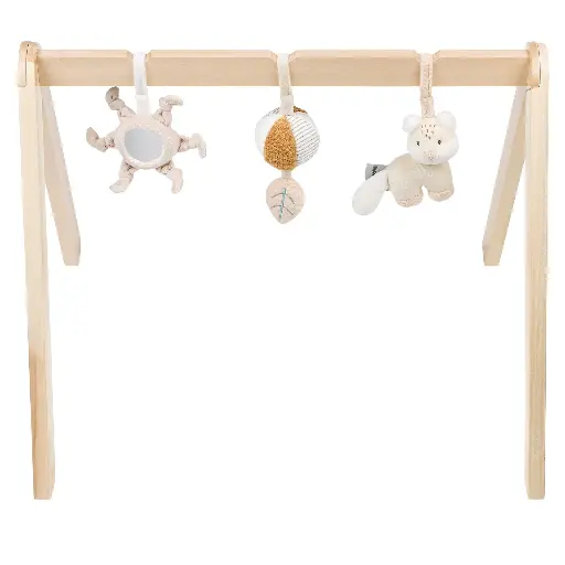 [546284] Nattou | Speelboog met Speeltjes Flo,Oli & Ernest Hout/Textiel
