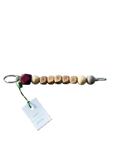 [546776] Klein Atelier | Sleutelhanger BOMPA Cherry/Sand