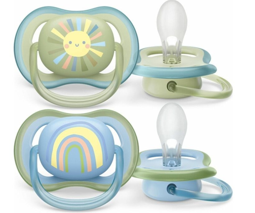 [546778] Avent | Fopspeen Ultra Air Zon/Regenboog Boy 0-6M 2st 
