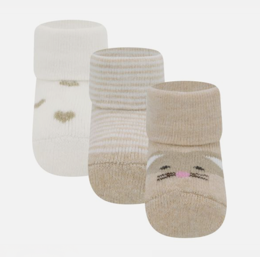 [546799] Ewers | Sokken Muis Latte/Beige One Size 3-pack
