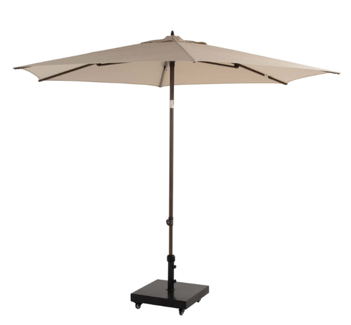 [546888] 4SO | Parasol Azzurro Wenge Frame Beach Ø300cm 195g/m2 Doek:100% Solefin Verstelb in Hoogte Tilt: 2 Richtingen