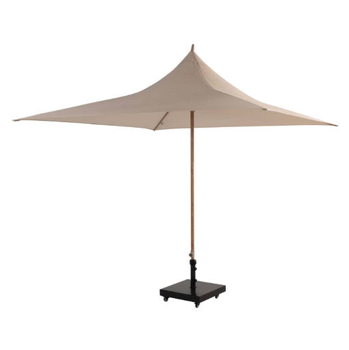 [546897] 4SO | Parasol Vivenda Woodlook Frame Sand 195g/m2 Doek:100% Solefin 270x270cm