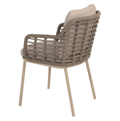 [546970] 4SO | Tuinstoel Puglia Low Dining Chair Latte met 2 Kussens