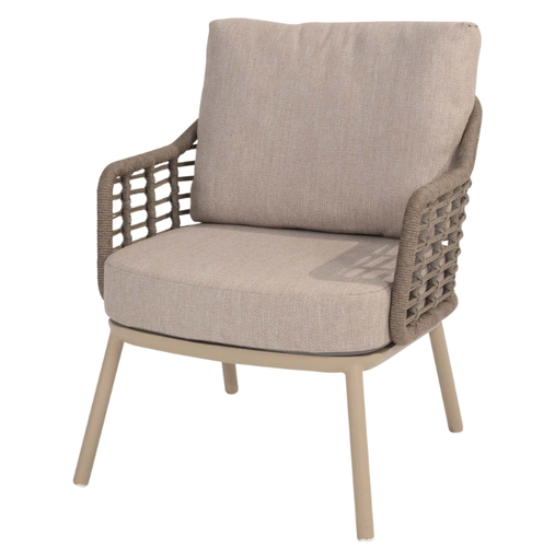 [546971] 4SO | Tuinstoel Puglia Low Dining Chair Latte met 2 Kussens