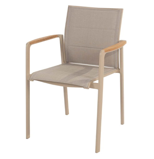 [546993] 4SO | Tuinstoel Cortina Stacking Chair Latte Stapelbaar 