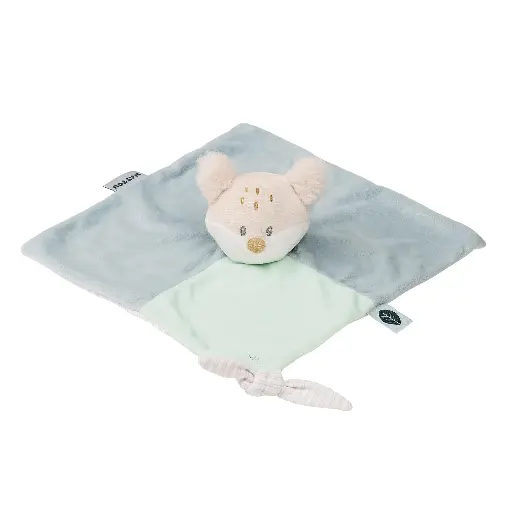 [547053] Nattou | Knuffeldoek Flo,Ernest&Oli Vos Flo Groen 27cm
