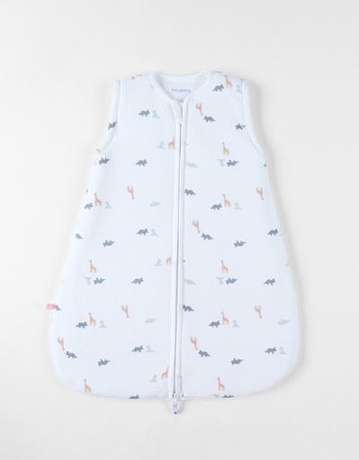 [547168] Noukies | Slaapzak Dino 1TOG 70cm Wit All over Dino
