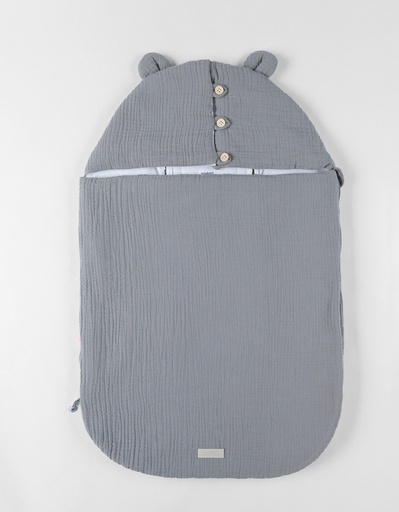 [547191] Noukies | Voetenzak Muslin en Jersey Khaki