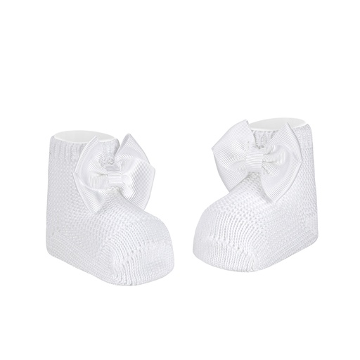 Condor | Kousen Garter w/double grosgrain bow Wit