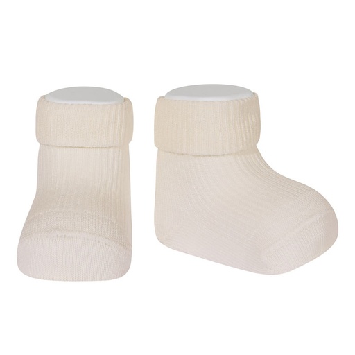 [547452] Condor | Kousen Fine rib ankle socks with folded cuff Lino