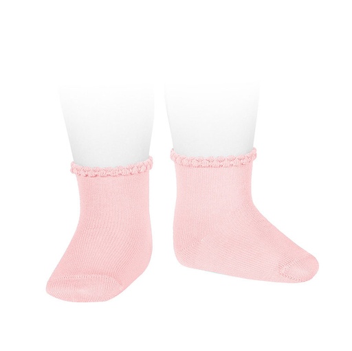 Condor | Kousen Short socks with patterned cuff Baby Rose