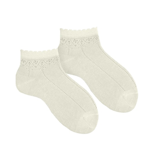 Condor | Kousen Ceremony Ankle Socks with Openwork Details Cava